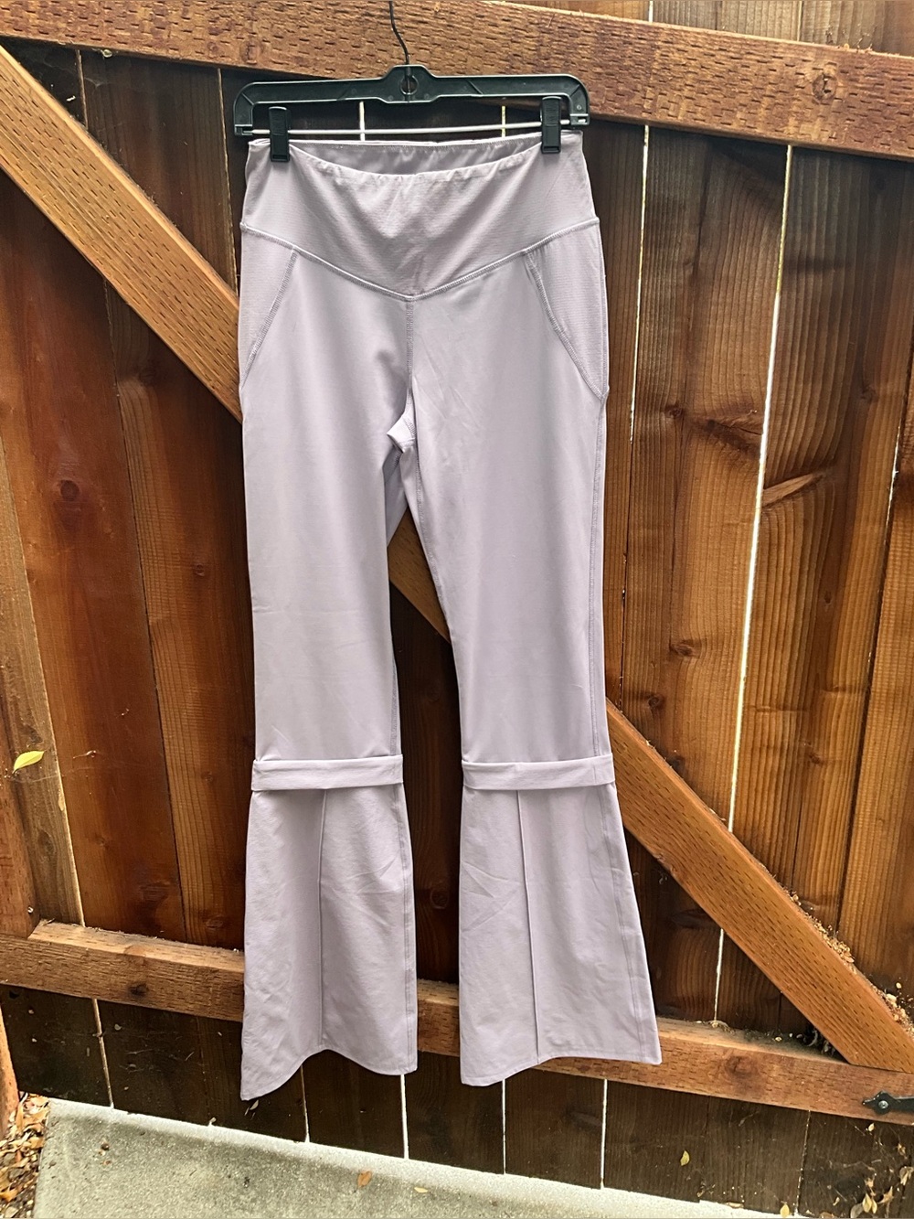 NWOT Free Movement by Free People lavender pull-on flare stretch pants S